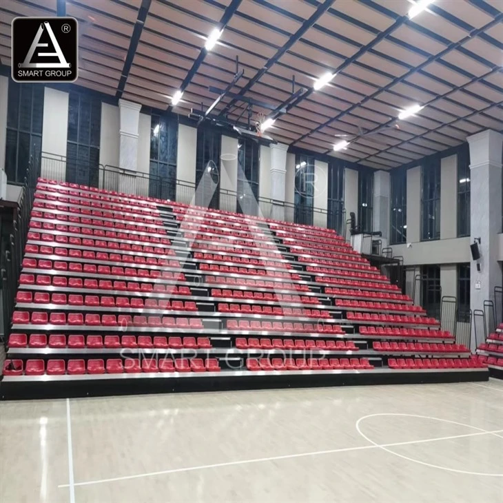 Indoor Portable Telescopic Bleachers - Retractable Bleacher Seating